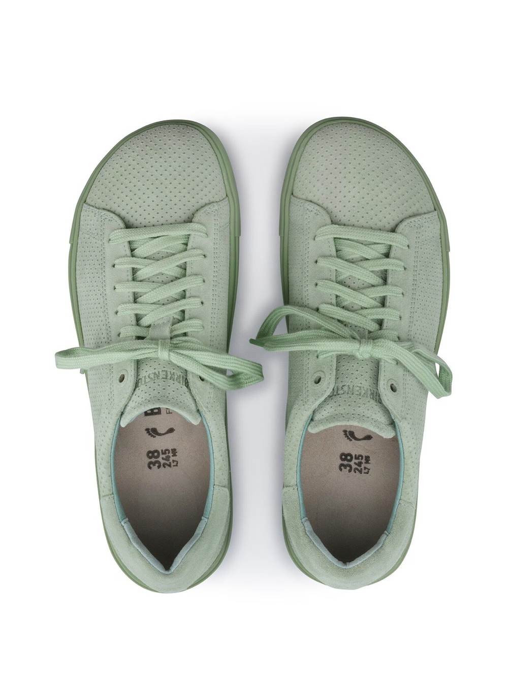 Birkenstock Mint Green Lace-Up Perforated Sneakers - Picture 5 of 17